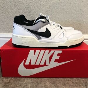 New Nike Full Force Low Casual Sneakers White Black Men’s Shoes Size 13
